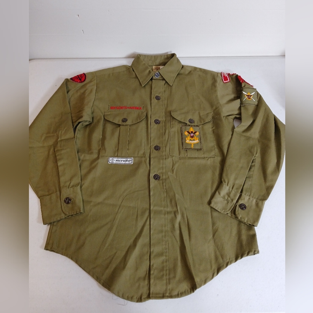 Vintage Boy Scouts Recruiter's Shirt And Hat